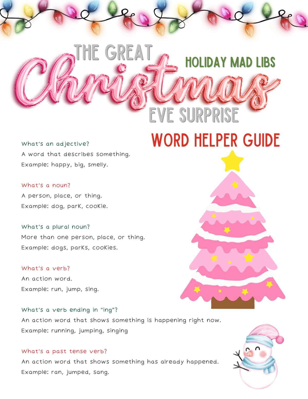 printable mad libs for christmas printable mad libs for christmas