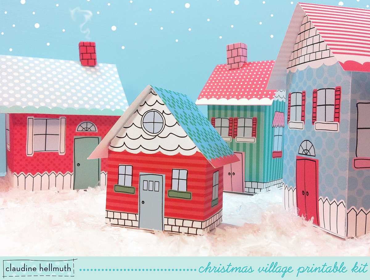 christmas village printable