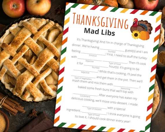 thanksgiving mad lib printables free thanksgiving mad lib printables free