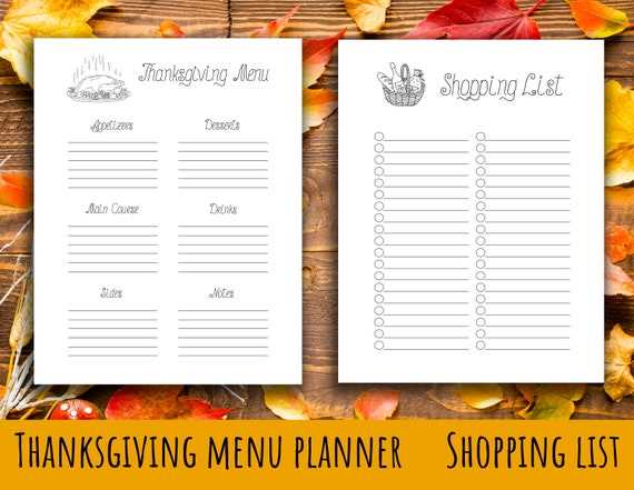 thanksgiving planner printable thanksgiving planner printable
