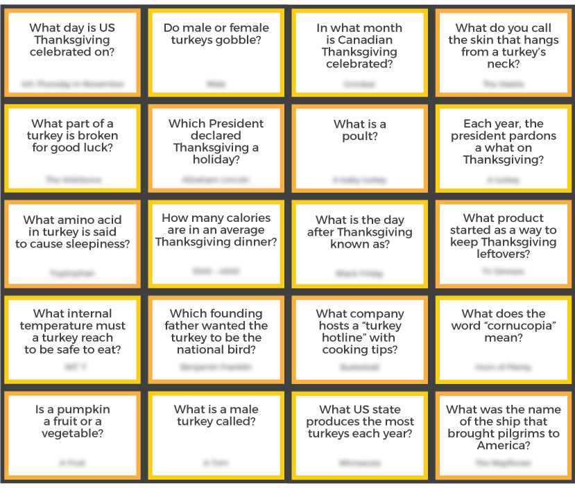 thanksgiving trivia multiple choice printable