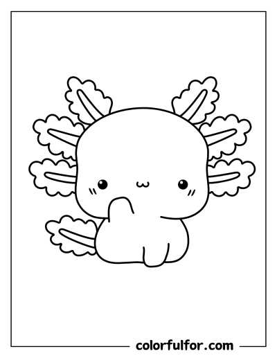 axolotl coloring page printable free