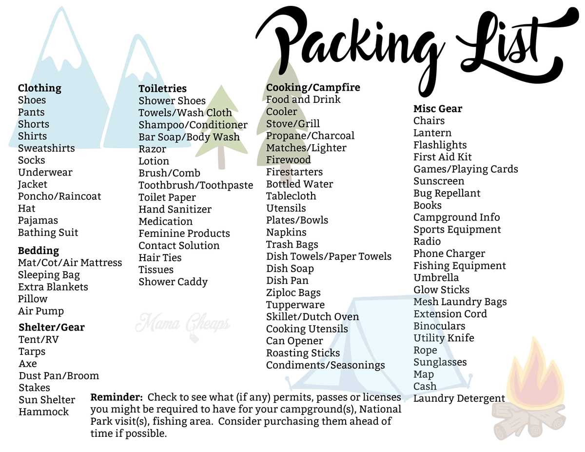 rv printable checklist rv printable checklist