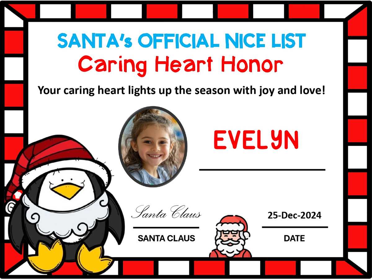 good list santa certificates free printables