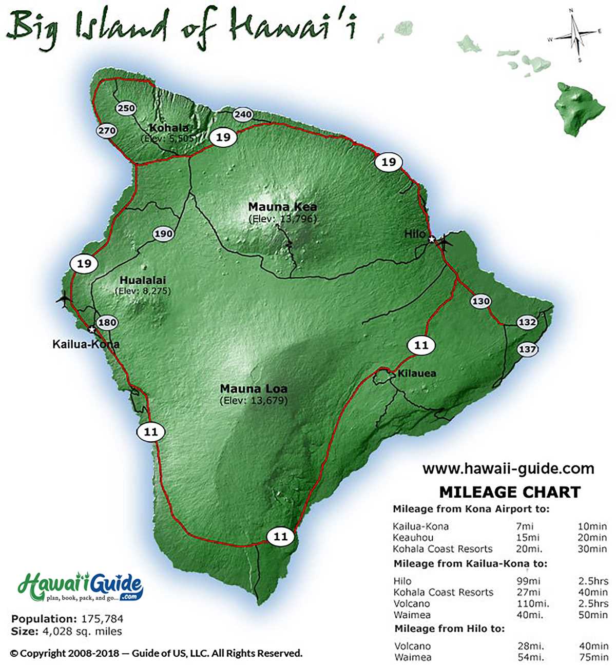 map of hawaii big island printable