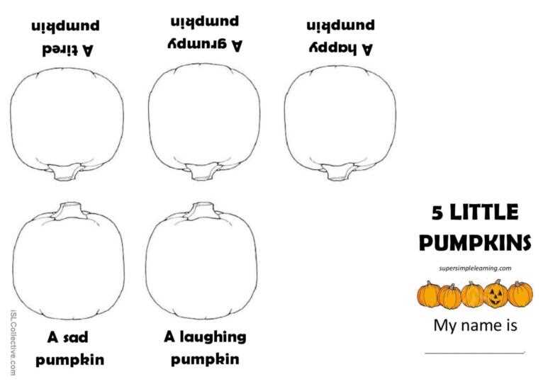 5 little pumpkins printable