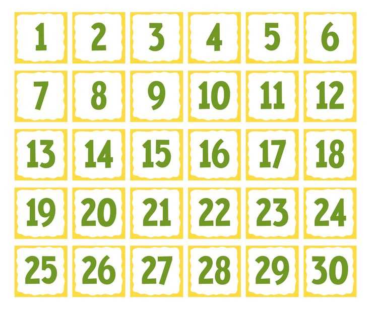 numbers 1 30 printable numbers 1 30 printable