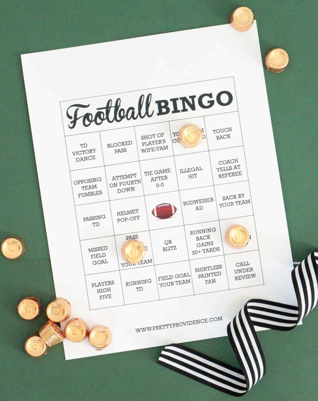 football bingo cards printable