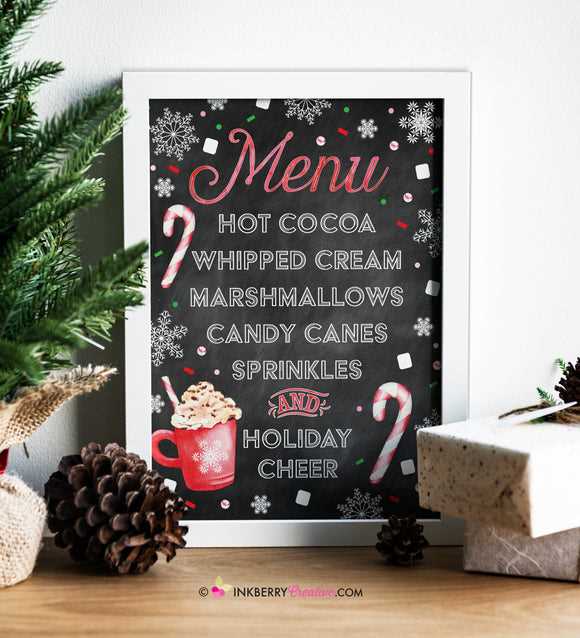 hot chocolate bar printables