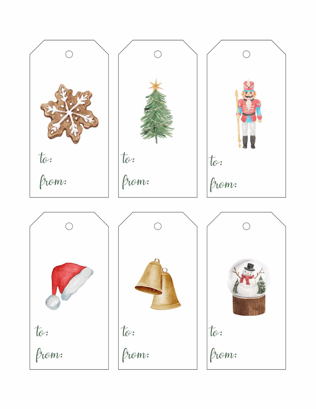 to and from tags printable