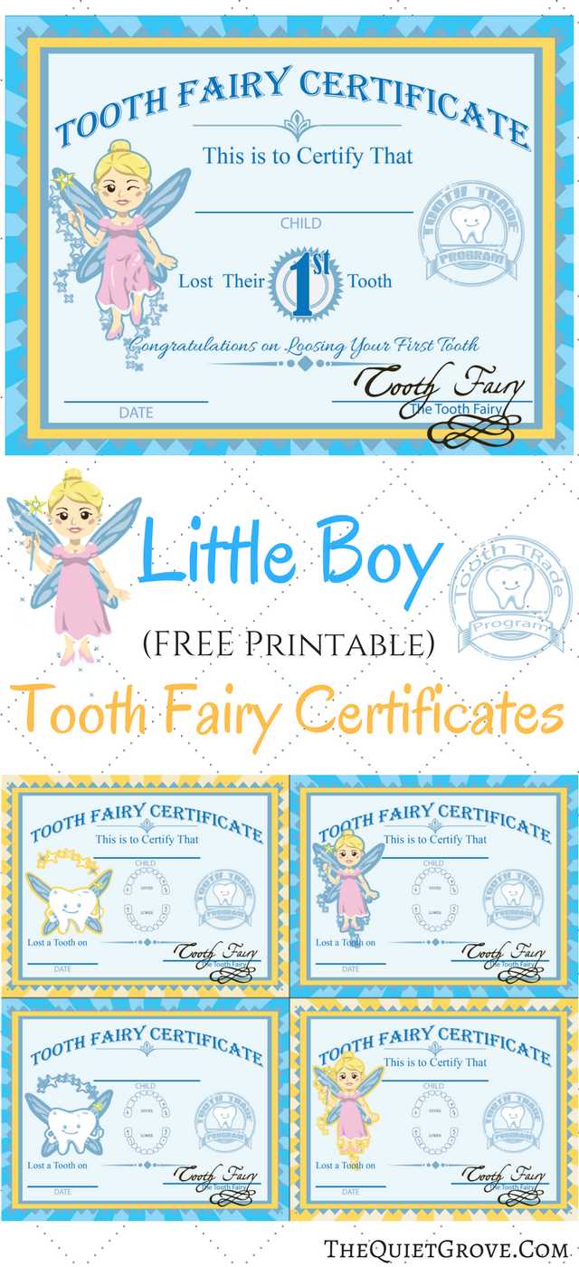 tooth fairy printable certificate free tooth fairy printable certificate free