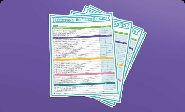 printable kindergarten readiness checklist
