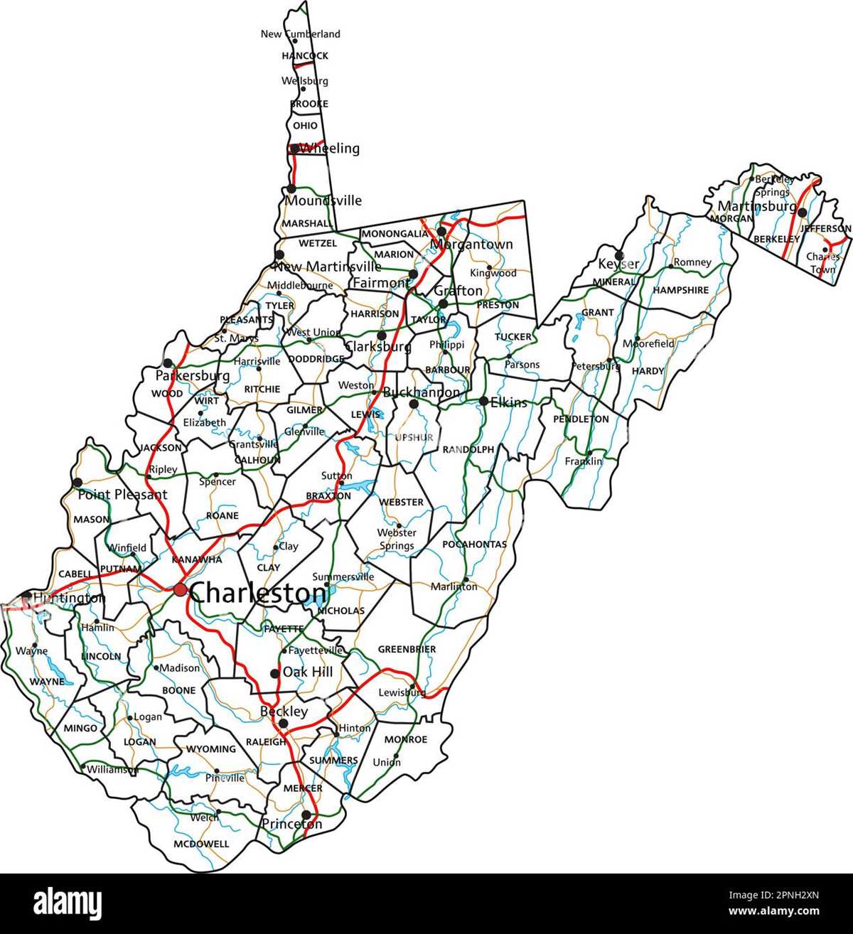 west virginia printable map west virginia printable map