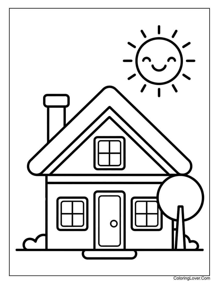 free printable coloring pages of houses free printable coloring pages of houses