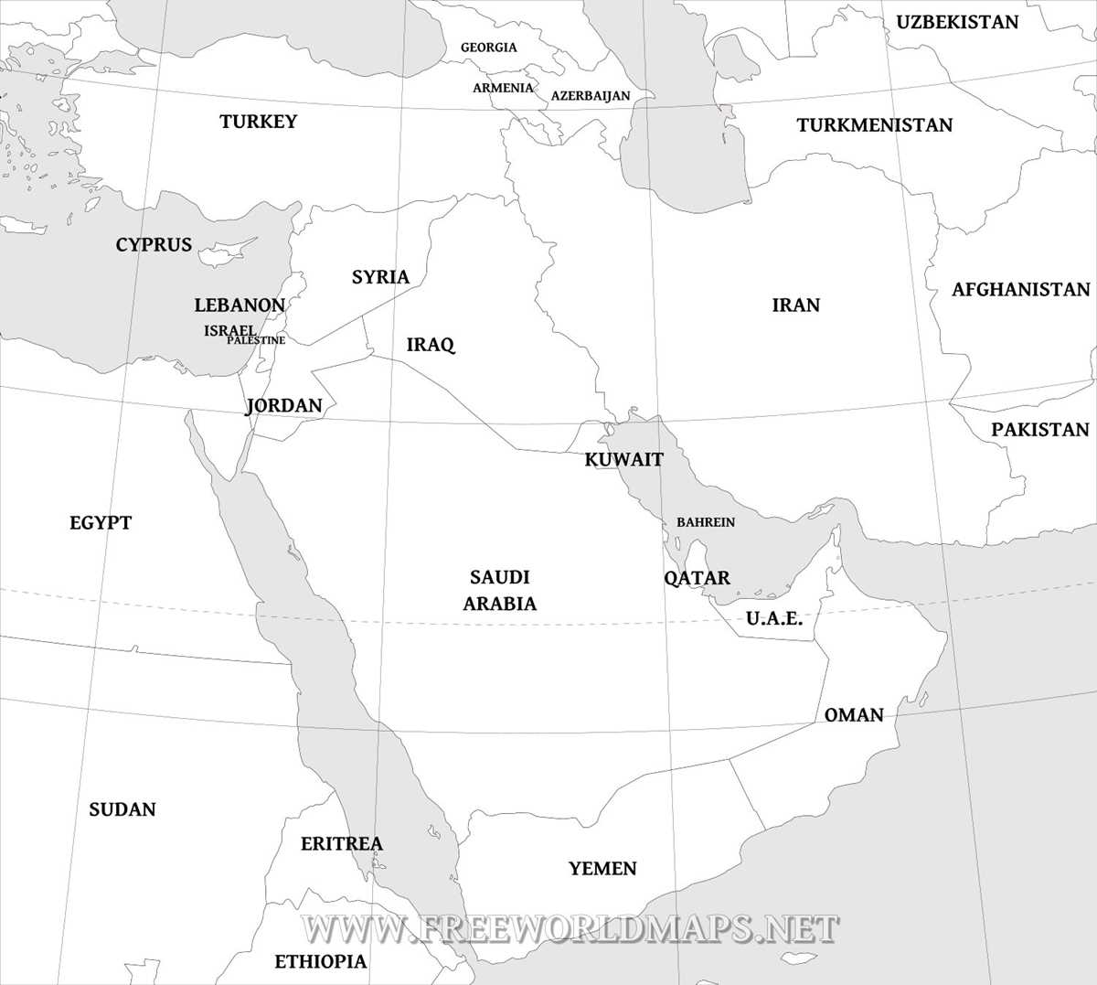 printable map of the middle east printable map of the middle east