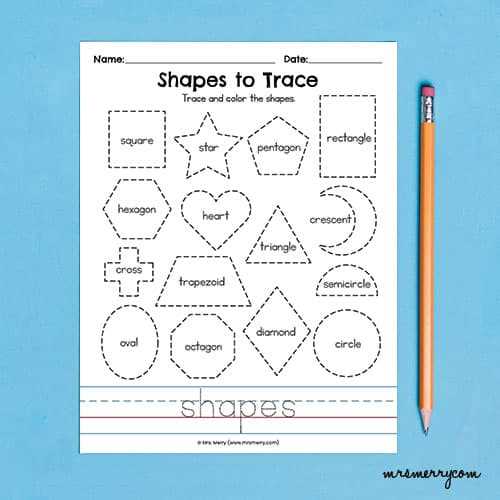 trace shapes free printable