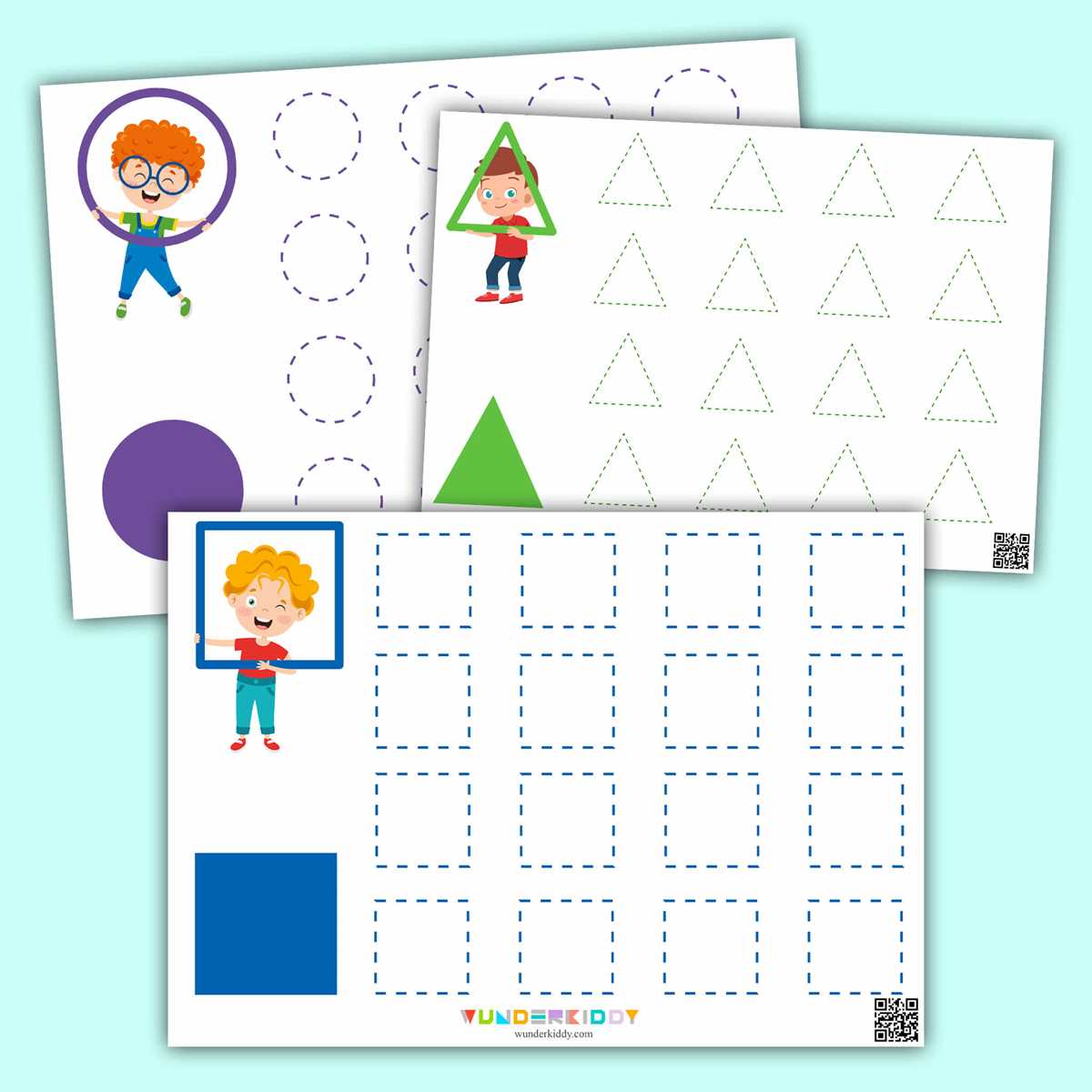 trace shapes free printable