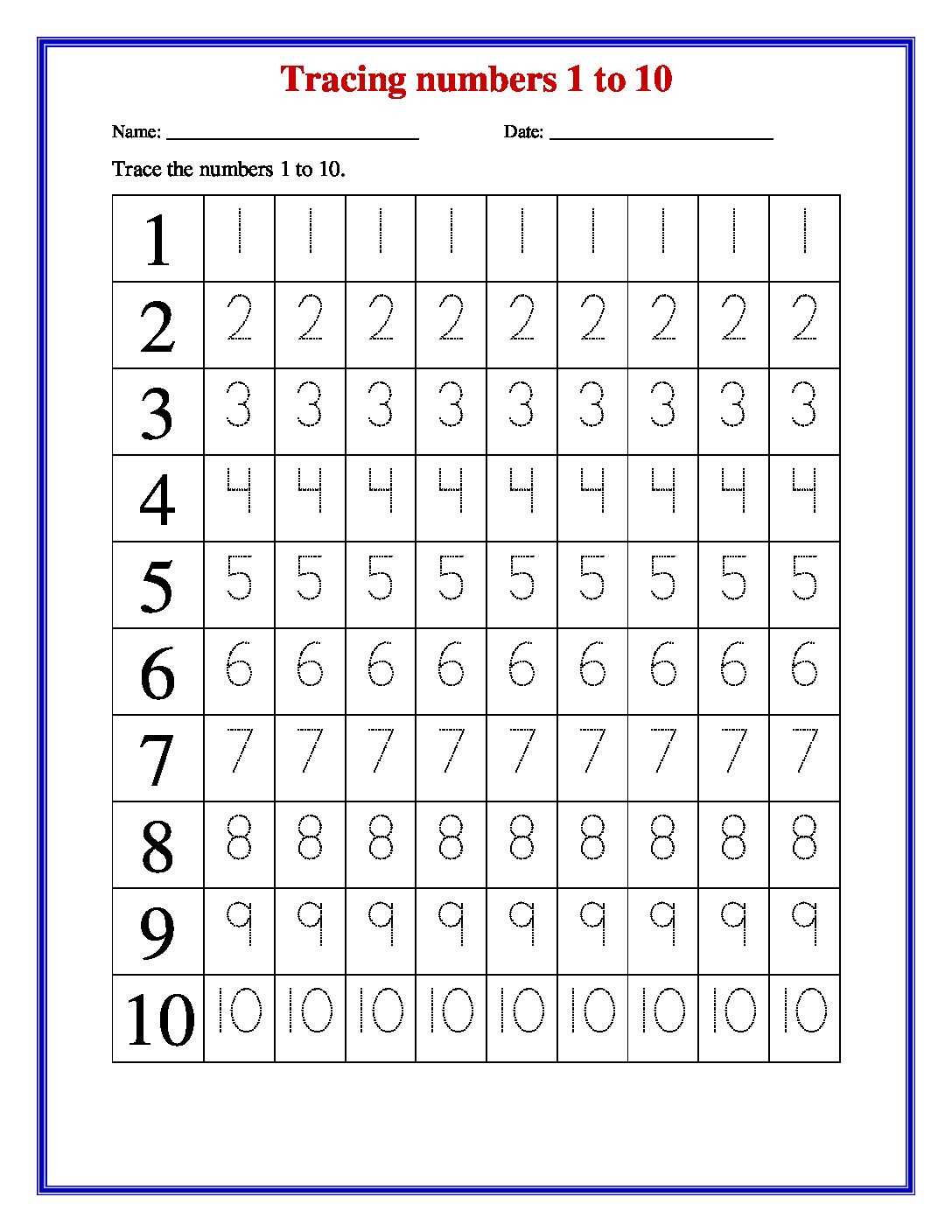 tracing numbers 1 10 printable tracing numbers 1 10 printable