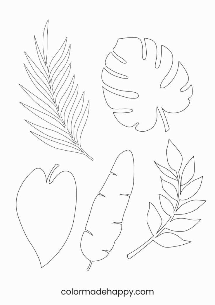 tropical leaf printable