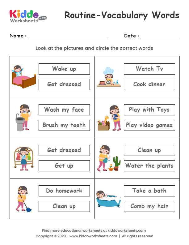 printable daily routine worksheet printable daily routine worksheet