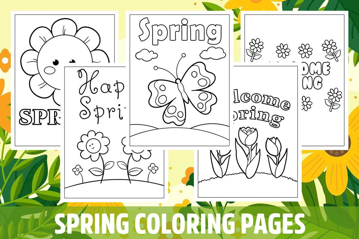 spring coloring pictures free printable