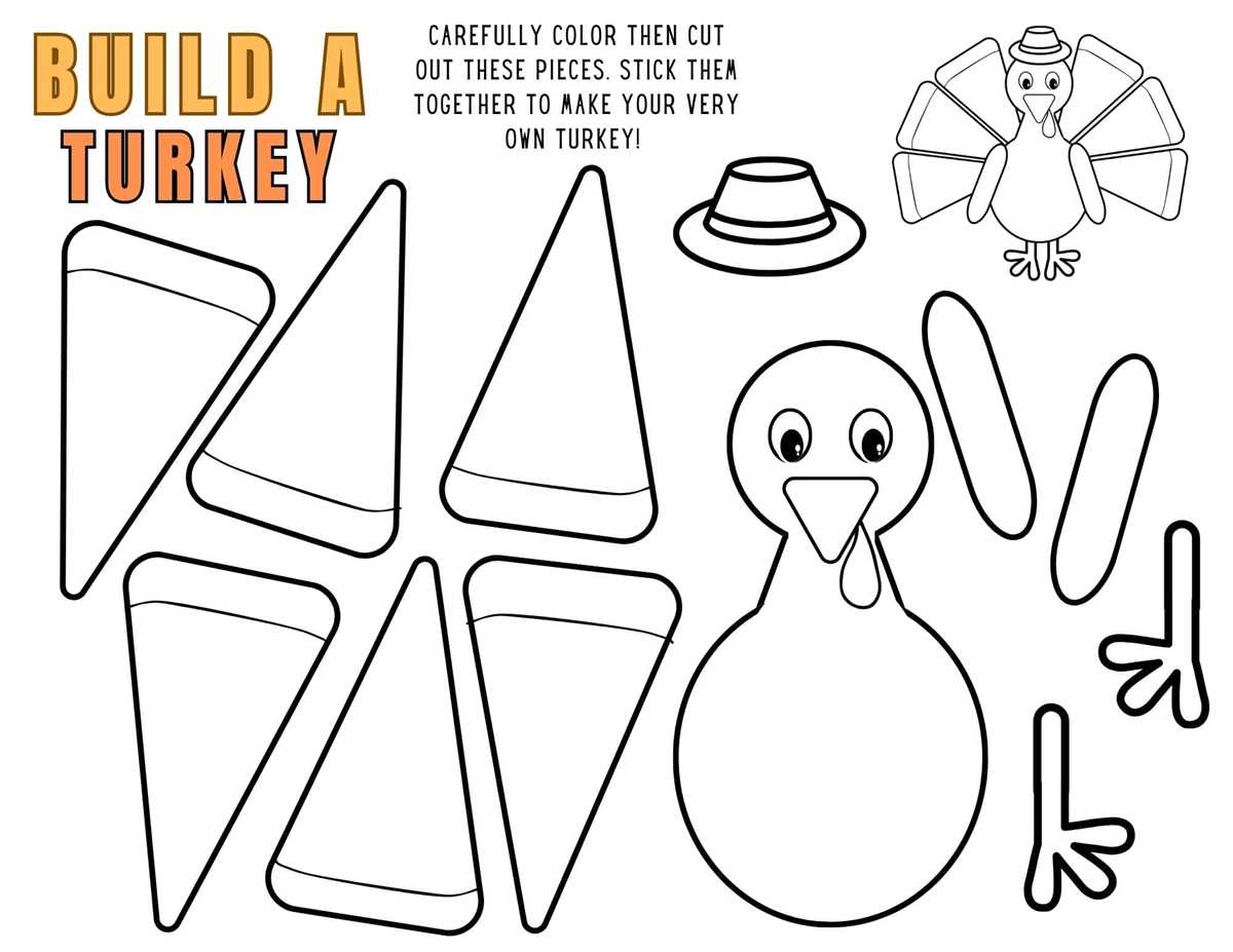turkey printable craft