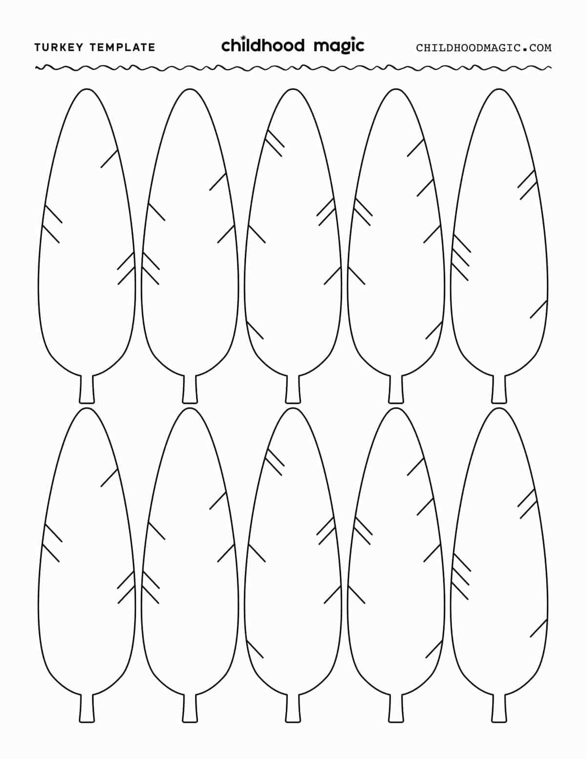 turkey templates free printables