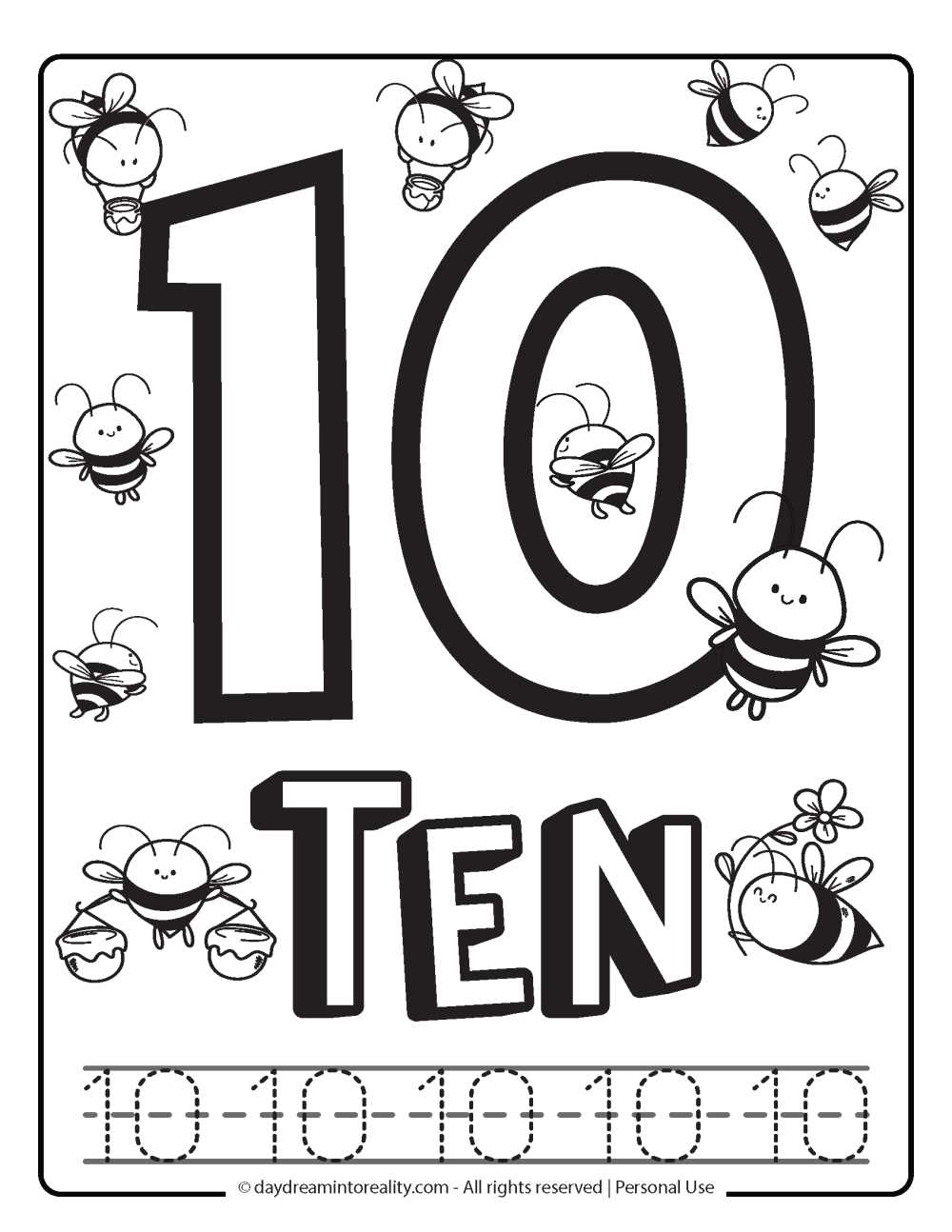 printable number 10 printable number 10