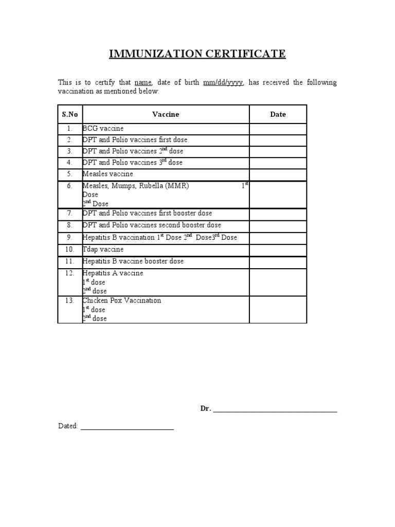 free printable immunization record forms free printable immunization record forms