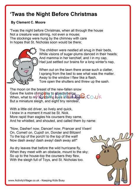 twas the night before jesus came free printable