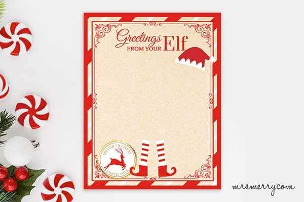 elf on the shelf letter free printable