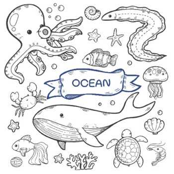 printable easy ocean coloring pages
