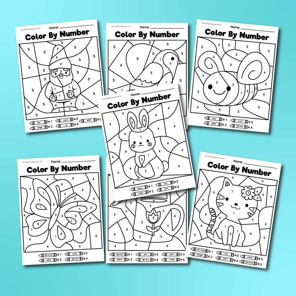 spring color by number printables free spring color by number printables free