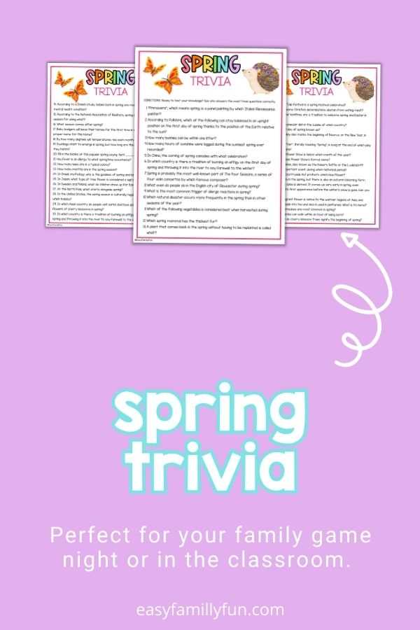 spring trivia for seniors printable