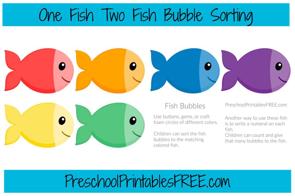 colored fish printable