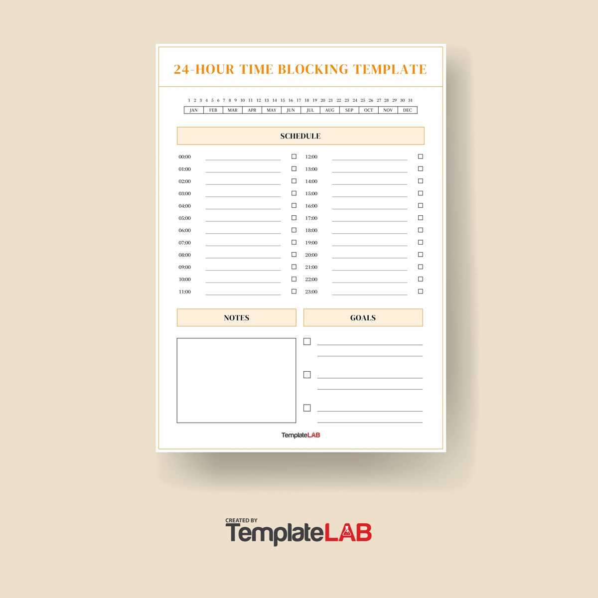 time blocking printable