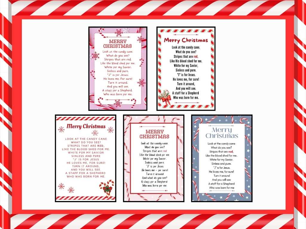 candy cane legend printable candy cane legend printable