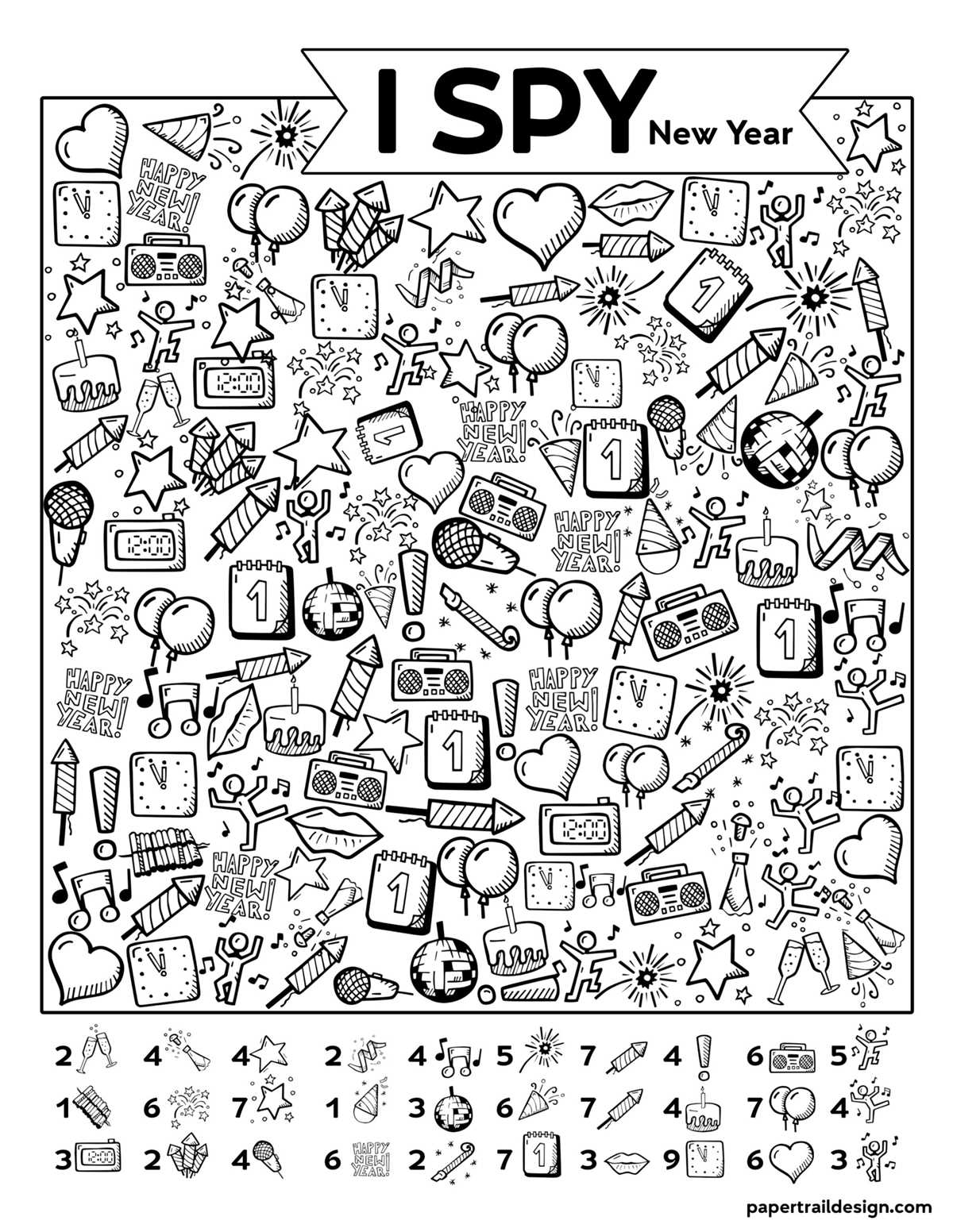 printable new years activities