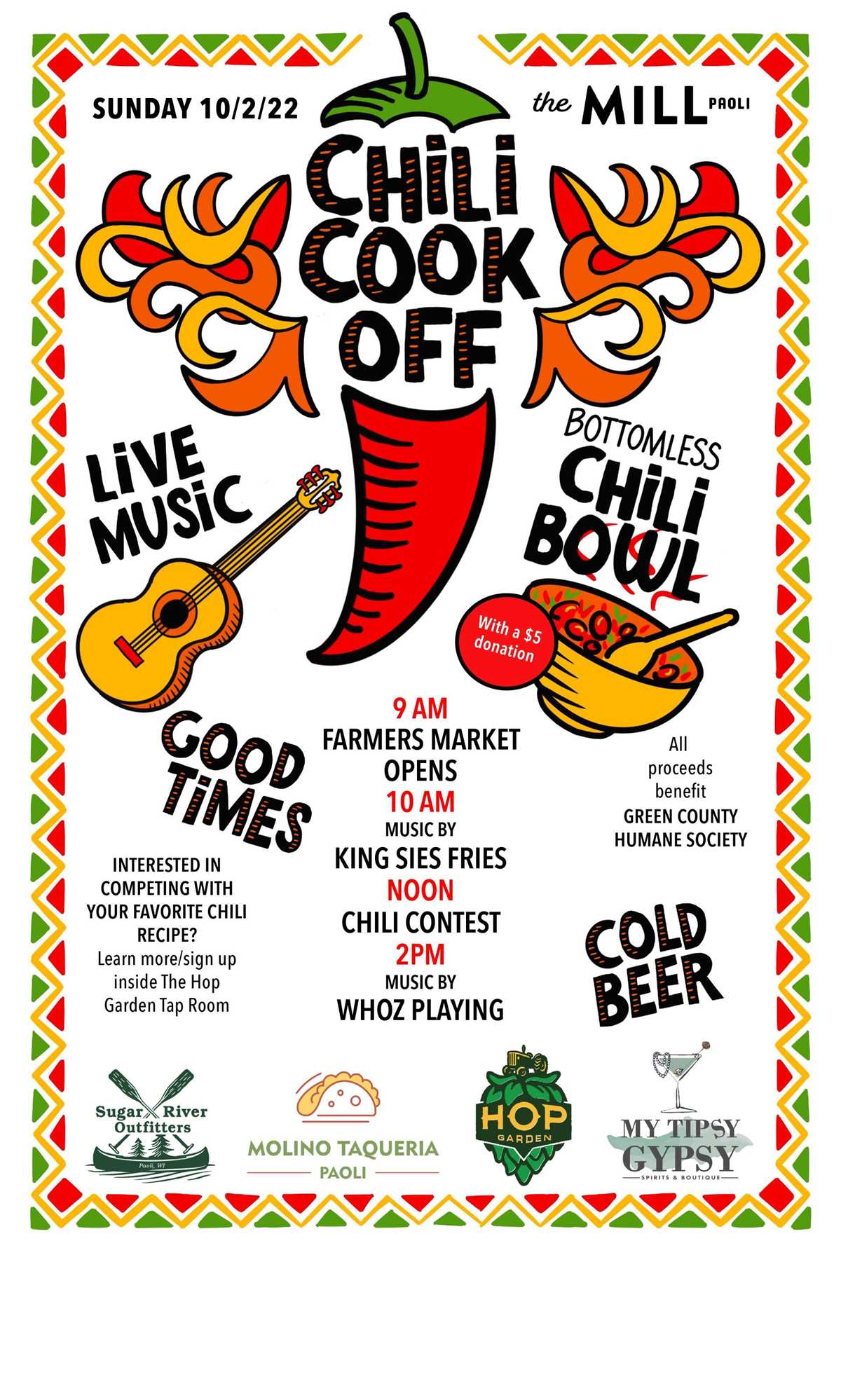 free chili cook off printables