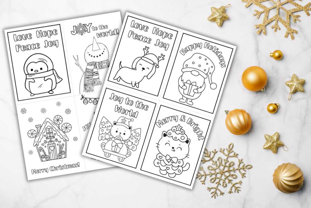 color christmas cards printable
