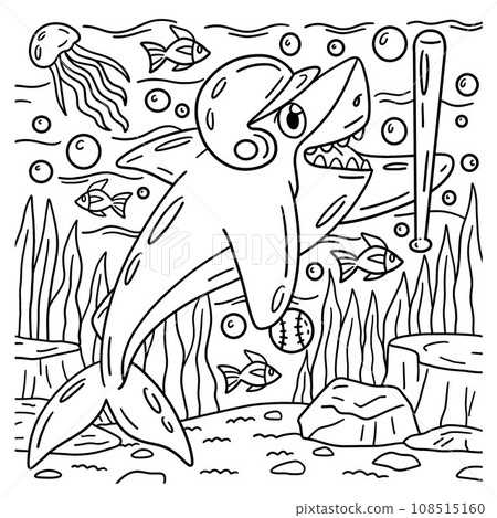 printable coloring pages shark
