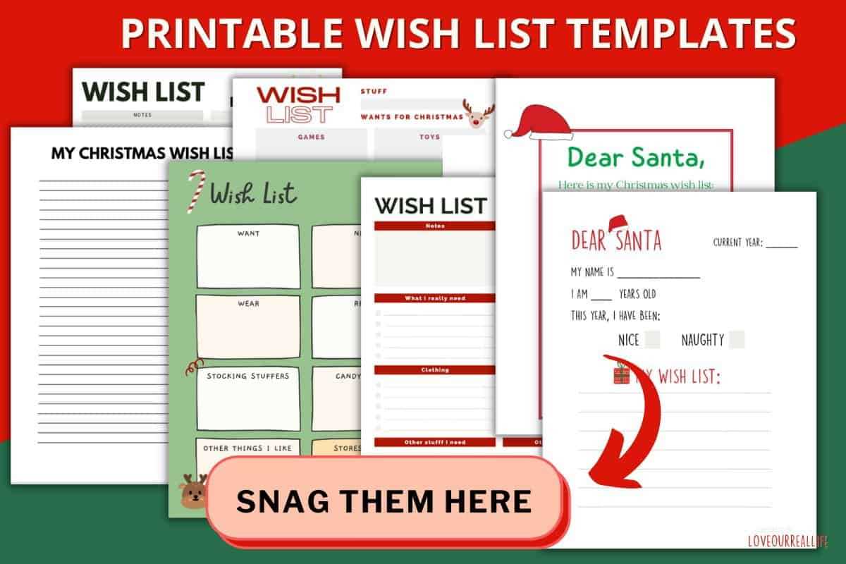 wish list template printable wish list template printable