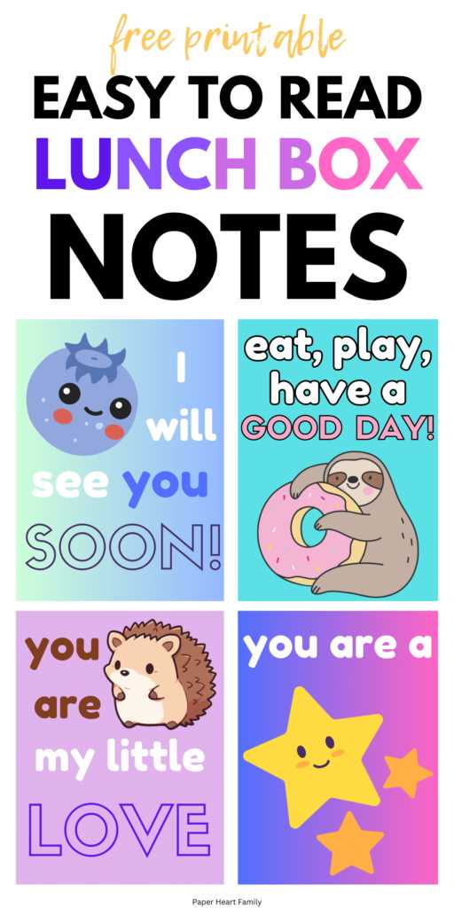 printable lunch box notes printable lunch box notes