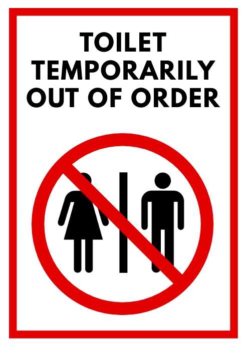 restroom out of order sign printable