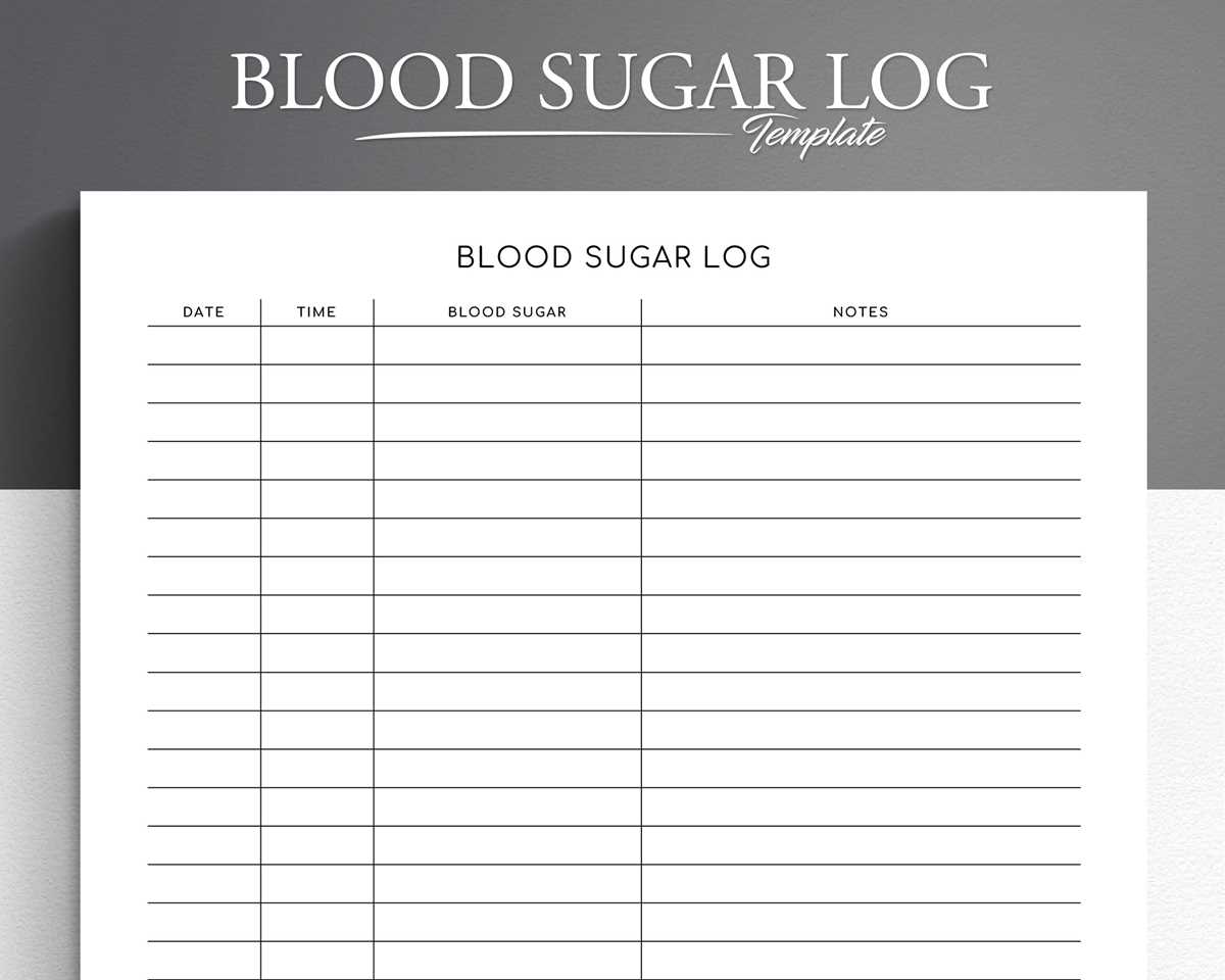 blood sugar logs printable