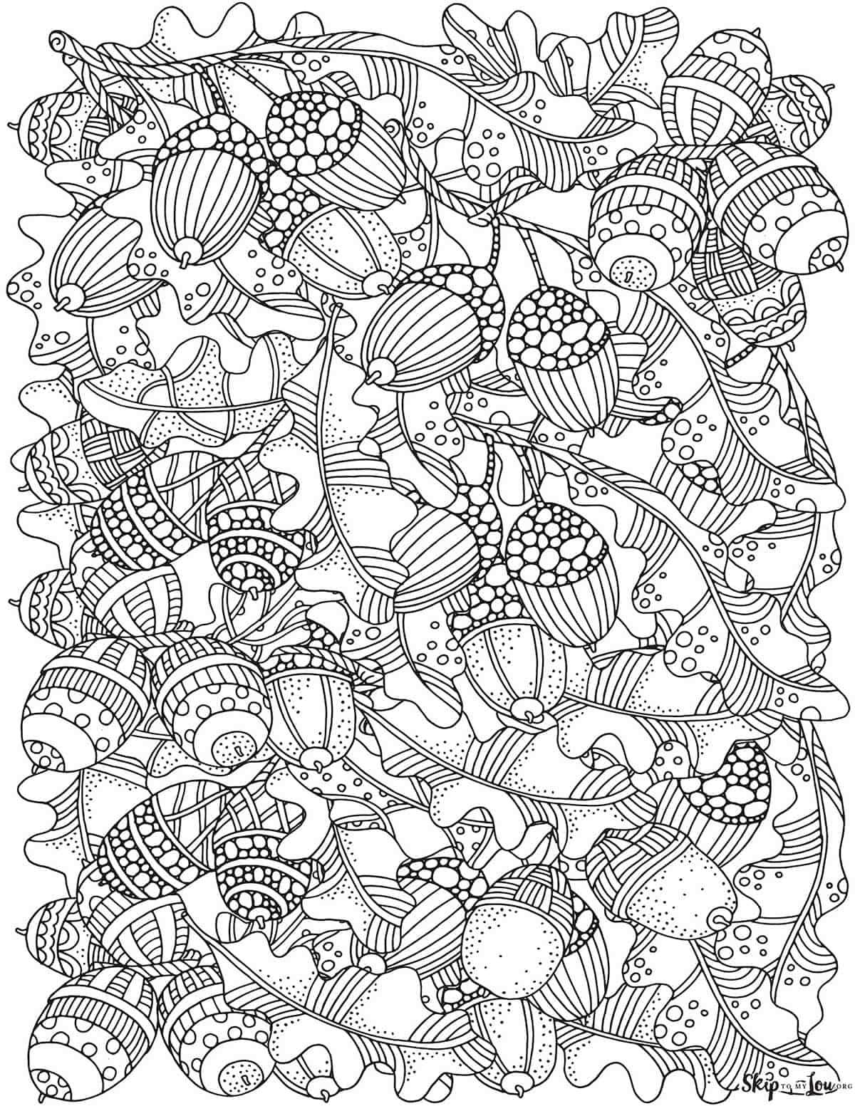 free printable fall coloring sheet