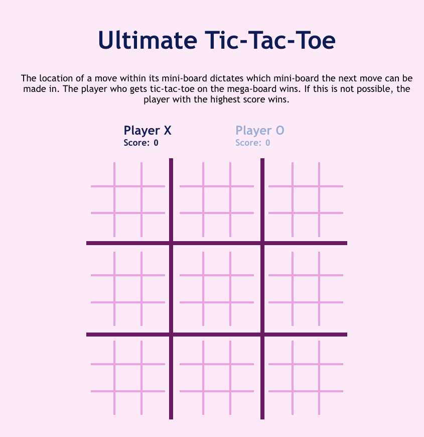 ultimate tic tac toe printable ultimate tic tac toe printable