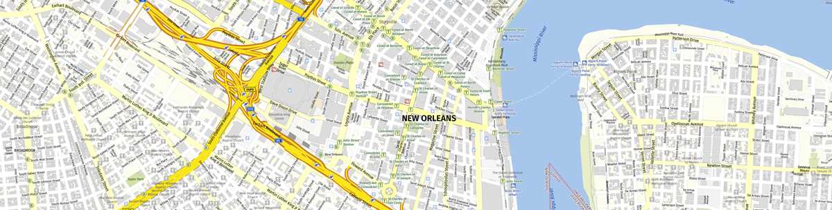 new orleans printable map new orleans printable map