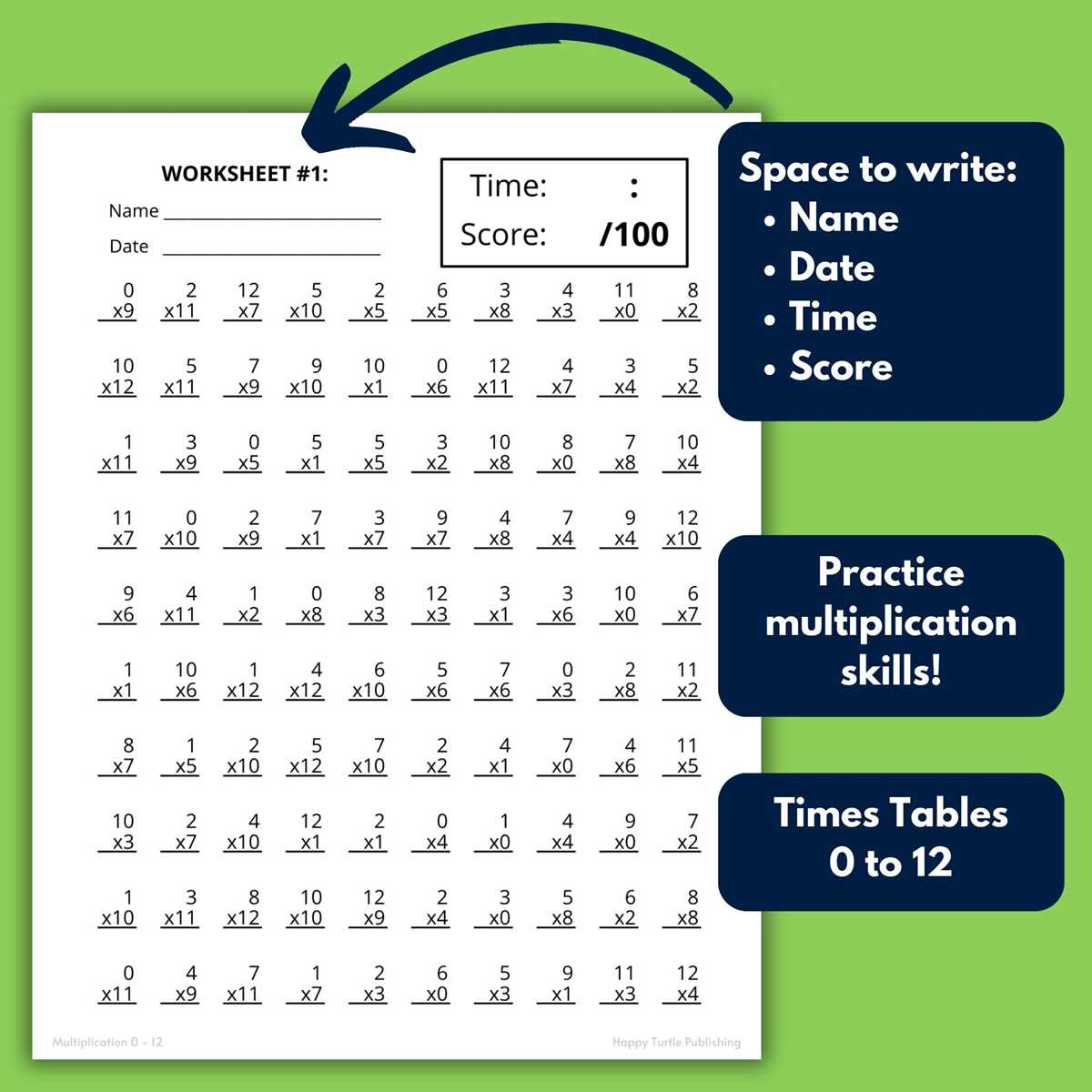 multiplication facts printable multiplication facts printable