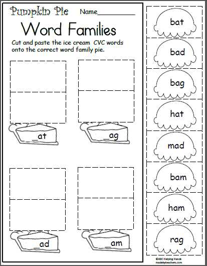 word family printable